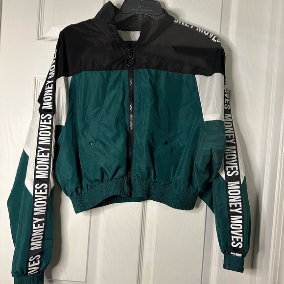 Riley & Jame “Money Maker” Lightweight Rain Bomber Jacket, size Large - Picture 2 of 13